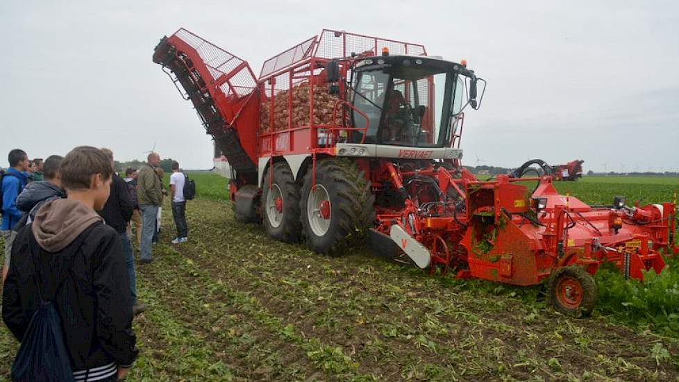 Op het demonstratieterrein zijn 7 hectare suikerbieten beschikbaar om gerooid te worden.