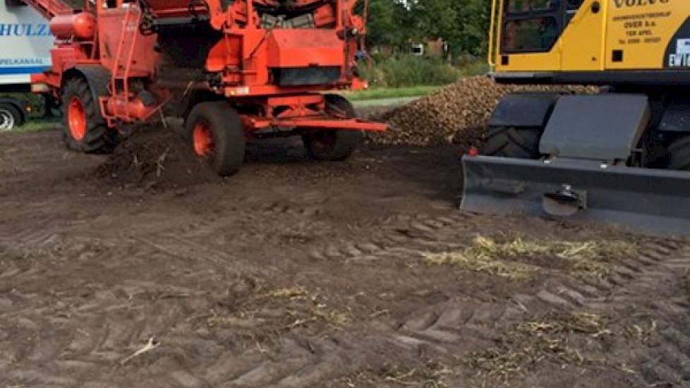 Binnen enkele dagen zijn de aardappelen geladen en afgevoerd naar Avebe.