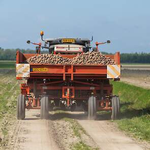 Op het gebied van mechanisatie is de maatschap bijna zelfvoorzienend. De aardappelen worden gepoot met een vierrijige Structural.